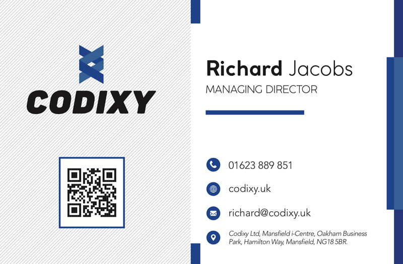 codixy uk business card front