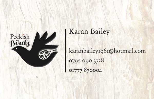 peckish business card front